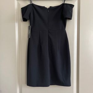 Lulus off the shoulder black dress